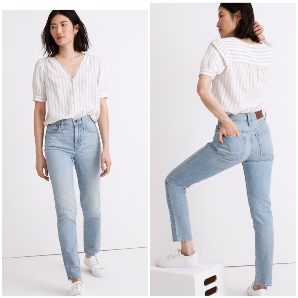 Madewell The Perfect Vintage Full-Length Jean in Fenton Wash Light Wash Sz 25